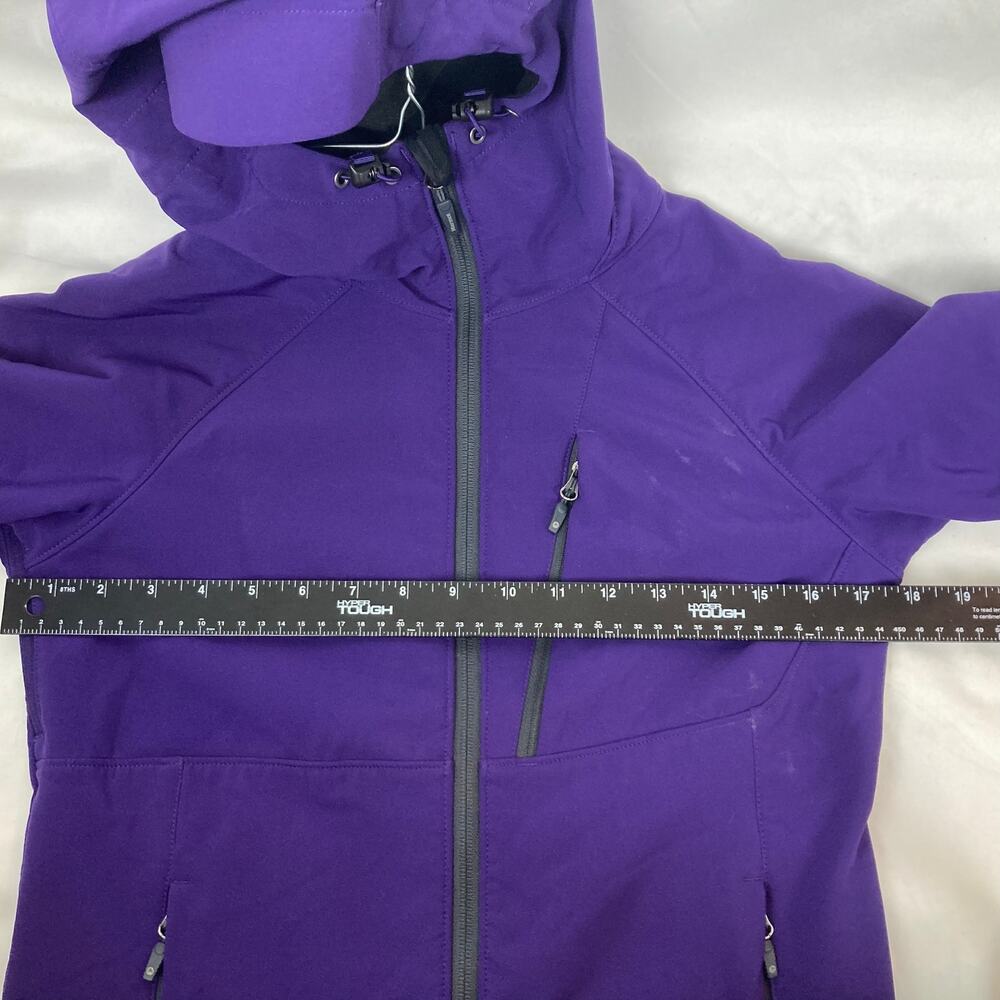 Marmot Jacket Womens S / P Purple Soft Shell Hooded Polartec Fleece Lined Vented - Picture 15 of 16